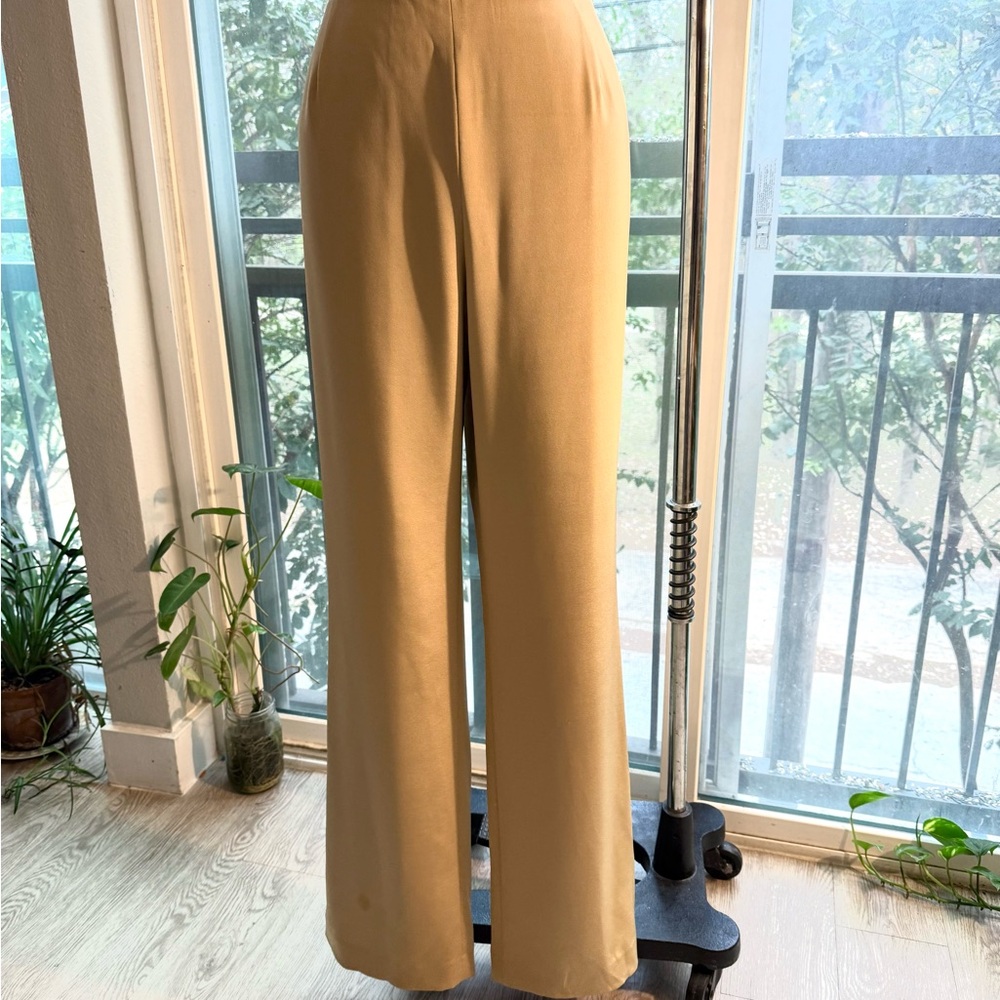 Lafayette 148 New York Tan Wide Leg Pants